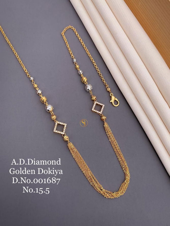 14 AD Diamond Designer Regular Wear Mangalsutra Wholesale Price In Surat
